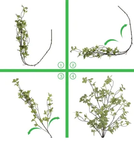 Schritt-für-Schritt-Anleitung zum Formen künstlicher grüner Glockenblumen-Zweige