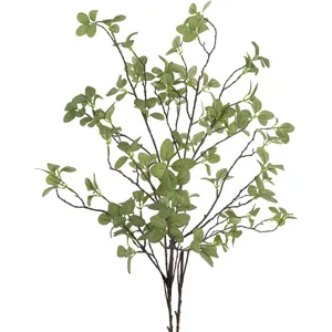 Nordisch Minimalistisch Künstlich Eukalyptus Blätter Stiel Realistisch Kunststoff Seidenblume Grün Ast Für Zuhause Geschäft Hochzeit Schaufenster Dekoration