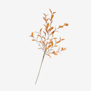 Artificial autumn olive leaves branch for Thanksgiving harvest festival home decoration