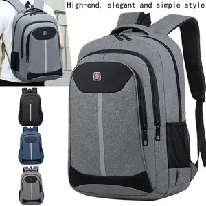 Mochila para Portátil Business Elite de Tela Oxford Gran Capacidad Hombre Mujer Bolso Escolar Patchwork Reflectante Daypack de Viaje