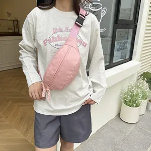 Sac de poitrine décontracté en nylon, sacoche bandoulière tendance pour sport et voyage.
