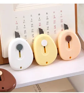 Creatief mini mesje draagbaar kiezelvorm briefopener schattig briefpapier kantoorbenodigd