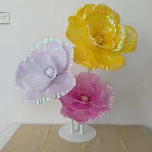 Gran juego de soporte de flores de peonía artificial para fiesta boda fondo ventana decoración.