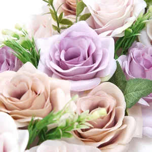 Arrangement Floral de Roses en Fausse Fleur Artificielle de Mariage pour Arche Chemin de Table Fête Scène Décoration