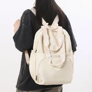 Grand Capacité Nylon Sac à Dos Casual Voyage Daypack Sac Cabas Multifonctionnel Pour Femmes Et Hommes Bookbag Minimaliste