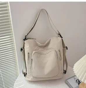 Borsa a tracolla casual in tela di nylon impermeabile da donna con grande capacità e tasche.