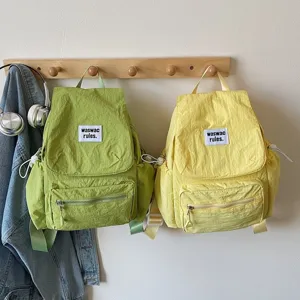 Zaino in Nylon Casual per Donna Leggero Borsa Scolastica Zainetto da Viaggio Minimalista Borsa Commuter Quotidiana
