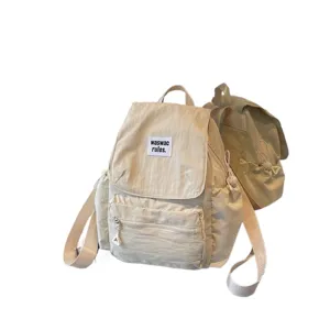 Zaino piccolo casual da donna per lavoro scuola leggero beige elegante nuovo stile