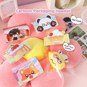 Variety of cute cartoon packaging card headers for gift cards and small accessories