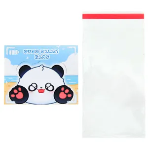 Original cute panda card header with transparent self-sealing bag set for gift packaging
