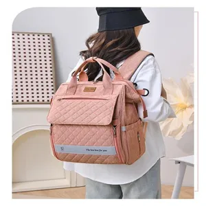 Grosse Kapazitaet multifunktionaler Wickelrucksack fuer Muetter, leichte Reisetasche.