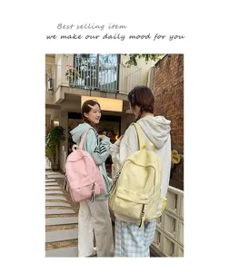 Japanese style casual large capacity student backpack for daily school and commuting use.