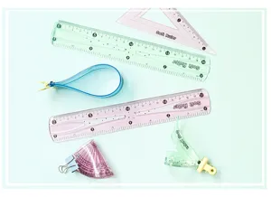 Weiches transparentes Lineal Set mit Dreieck Geodreieck fuer Schueler Schulzeichnungszubehoer