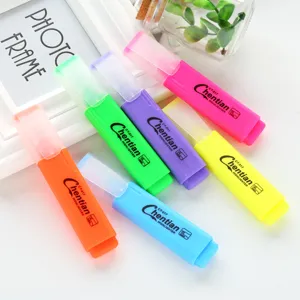 Colorful highlighter pens set, large capacity pastel highlighters for school and office use.