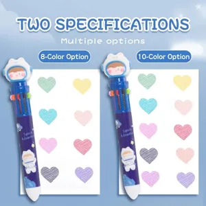 Stylo à bille multicolore astronaute mignon avec 8 et 10 options de couleurs pour enfants