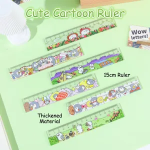 Set de réglettes de 15cm avec motifs de dessins animés gaufrés pour les enfants