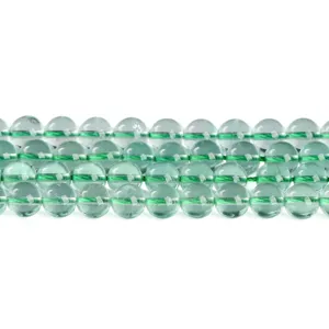 Natural green fluorite round beads for DIY jewelry making crystal bracelet strands pack