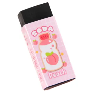 Gomme PVC Style Bouteille de Boisson aux Fruits de Dessin Animé Créatif Papeterie d'Étudiant Fournitures Scolaires Cadeau