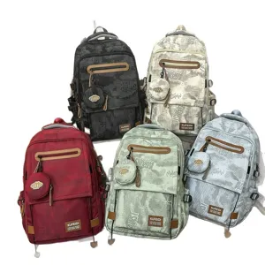 Cinq sacs à dos scolaires élégants de grande capacité en plusieurs couleurs pour étudiants