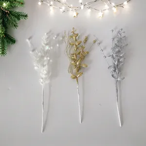 Rami Decorativi Brillantinati per Albero di Natale Steli di Bacche Artificiali per Decorazione Casa Matrimonio Festa Festiva