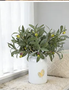 Branche d'olivier artificielle avec fruits décoration d'intérieur vase arrangement floral