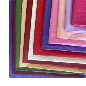 Assorted solid colors hand-kneaded paper for gift wrapping and flower bouquet liner