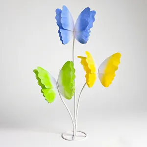 Gradient Felt Butterfly Decor Prop Outdoor Wedding Mall Arrangement Photography Dopamine Color Hanging Ornament