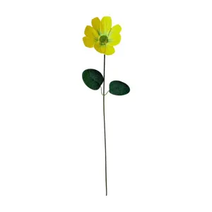 Artificial yellow flower stem fake plant home decor wedding floral photography props display nice