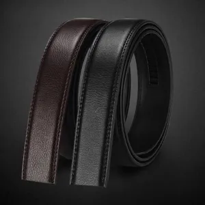 Sangles de ceinture en cuir grainé pour hommes pour boucles automatiques de style business