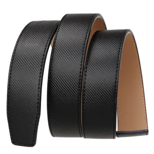 Macro view of black textured leather belt strap with refined stitching detail