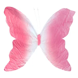 Clip de décoration de papillon en papier dégradé rose pour vitrine de scène de mariage
