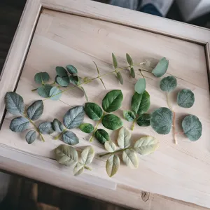 Hojas de Eucalipto Artificiales Flor de Seda Tallos de Verdes Falsos Para el Hogar Hotel Boda Fiesta Arreglo Floral Decoración