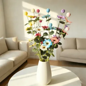 Künstliche Eukalyptus Gänseblümchen Seidenblume Für Hochzeit Party Heim Hotel Restaurant Deko Künstliche Blumengesteck