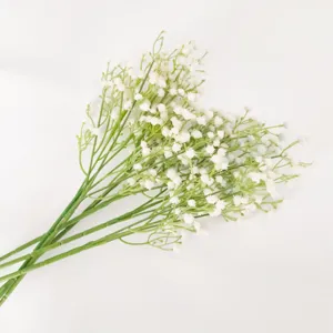 Flores artificiales de guirnalda de goma suave para decoración de bodas y accesorios de atrezo.