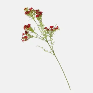 Primo piano dettagliato del ramo di fiori artificiali di gipsofila per decorazioni floreali.