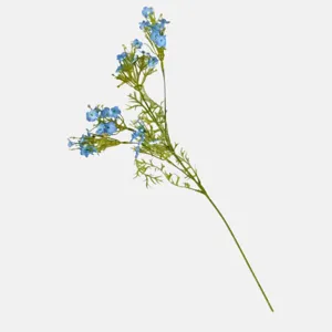 Rametto di fiori artificiali blu gipsophila per matrimonio decorazione casa e floreale.