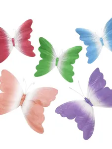 Set di farfalle decorative in carta 3D sfumata per allestimenti di nozze e feste