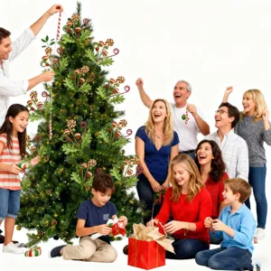 Sapin de noël pic bonbon rouge vert paillettes décoration fête ambiance maison déco