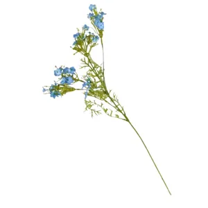 Fiore artificiale di gipsofila blu 53cm decorazione matrimonio supporto fotografico casa.