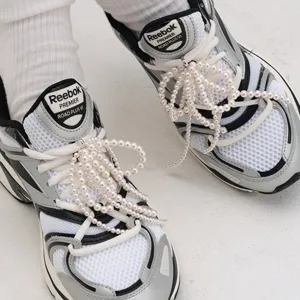 Elegant pearl bow shoe charms for sneakers decoration and diy fashion accessories