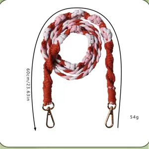 Detail view showing length measurement of 60cm and weight of 54g for woven strap.