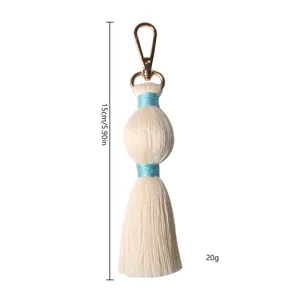 Handmade cotton woven tassel keychain bag charm stylish decorative pendant accessories