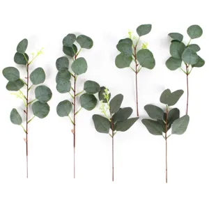Kunstmatige Eukalyptusbladeren Stengels Met Vrucht Nep Groene Planten Voor Huis Tafel Decor