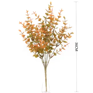 Gedetailleerd overzicht van kunstmatige herfstvaren en Perzisch gras, 36 cm hoog