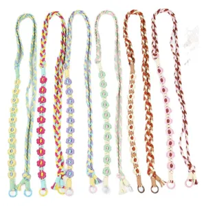 Handmade colorful floral braided phone straps and detachable bag shoulder straps
