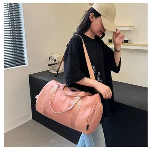Sac de sport rose sac de voyage pour entraînement fitness femme et grand espace.
