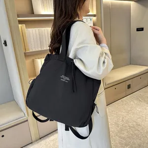 Casual nylon backpack large capacity school bag korean style fashion multi-purpose daypack