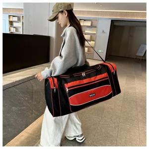 Grand sac de sport de voyage fitness, sac de weekend imperméable multifonctionnel durable.