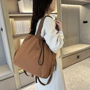 Korean style large capacity nylon backpack casual commuter school bag for daily use style A