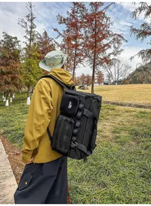 Grand sac à dos de voyage tactique, sac de sport fitness imperméable multifonctionnel.
